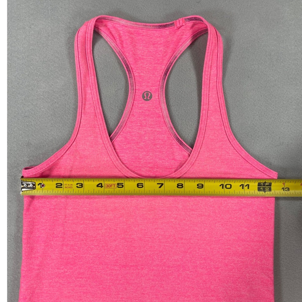 Lululemon Womens Tank Top Cool Racerback Pink Heathered Knit Size 4 - Picture 5 of 6